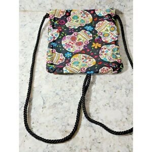 Crossbody Bag Steampunk Colorful Skulls Mardi Gras Small 8 x 6‎ Single Pocket